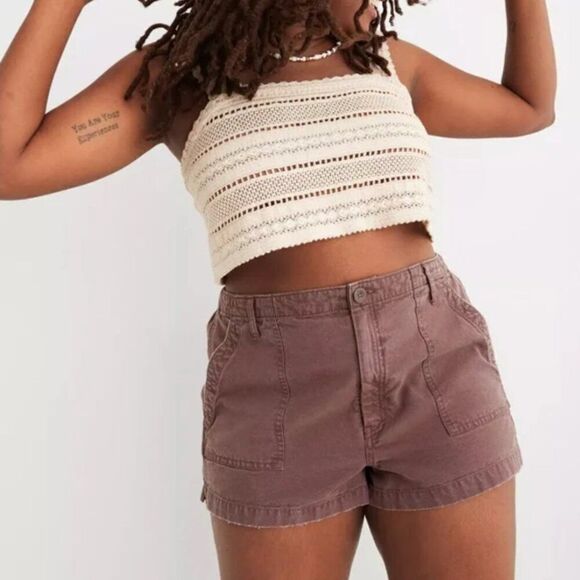 Aerie American Eagle AE Wander Shorts Dark Brown Find Happy Everywhere XXL. NWT - Picture 1 of 13